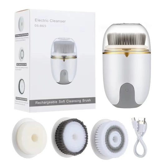 Electric Face Cleanser Brush Blackhead Removing Ultrasonic Facial Pore 360 Rotate Deep Cleansing Exfoliating Beauty Instrument