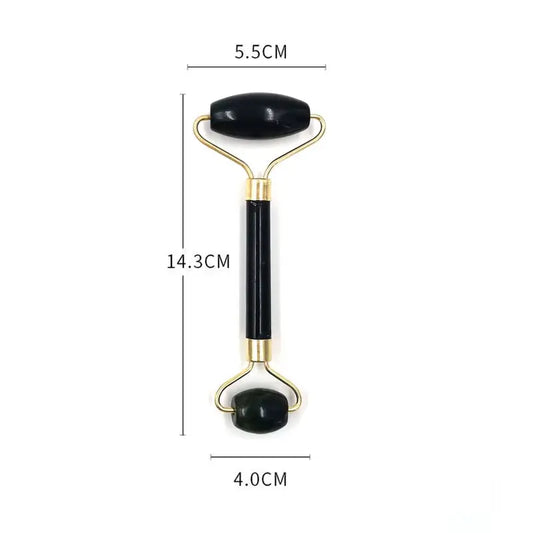 Obsidian Jade Roller Massager Gouache Scraper for Face Facial Skin Care Tools Natural Body Back Beauty Lifting Massagers Rollers