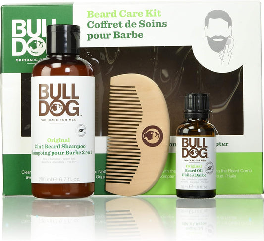 Skincare Beard Kit, Includes 1 Beard Oil, 1 Beard Shampoo & Conditioner, 1 Beard Comb, 1 Count